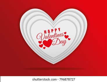 Happy Valentine's day card, Vector Illustration of a Valentines Day.