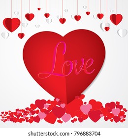 Happy valentines day card and weeding design elements - abstract love concept