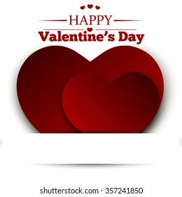 Happy Valentine's Day cardon on white background , vector illustration. svg