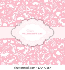 happy valentines day cards with hearts and frame.