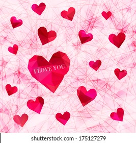happy valentines day cards with  hearts