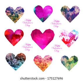 happy valentines day cards with  hearts