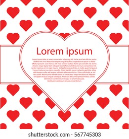 happy valentines day cards with hearts and text frame