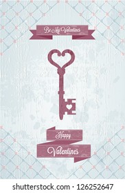 Happy Valentines Day Cards with Key