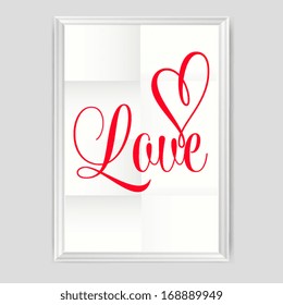 Happy valentines day cards with ornaments, hearts, ribbon, angel and arrow/ All you need is love. Love will not wait.