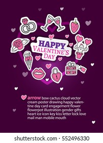happy valentines day cards with ornaments hearts