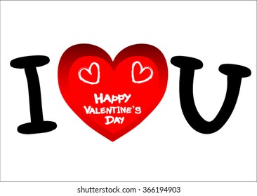 Happy valentines day card.vector.
