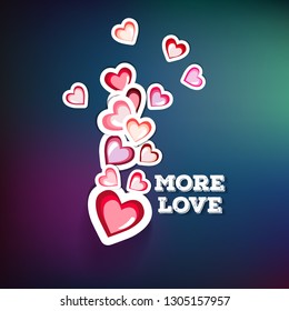 Happy valentines day card.vector.flyer background with hearts