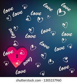 Happy valentines day card.vector.flyer background with hearts