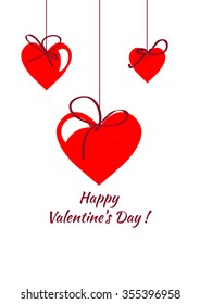 Happy valentines day card.vector.flyer background with  hearts.
