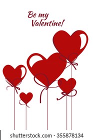 Happy valentines day card.vector.flyer background with hearts.