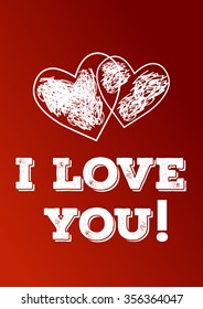 Happy valentines day card.vector.flyer background with hearts.