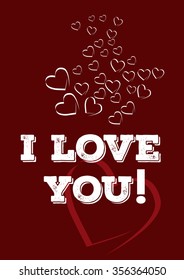 Happy valentines day card.vector.flyer background with hearts.