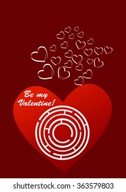 Happy valentines day card.Vector.flyer background with hearts