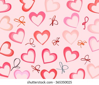 Happy valentines day card.vector.flyer background with hearts. 