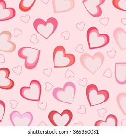 Happy valentines day card.vector.flyer background with hearts. 