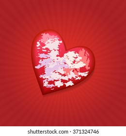 Happy valentines day card.vector.flyer background with hearts. 
