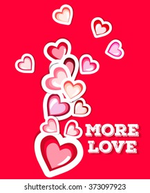 Happy valentines day card.vector.flyer background with hearts. 