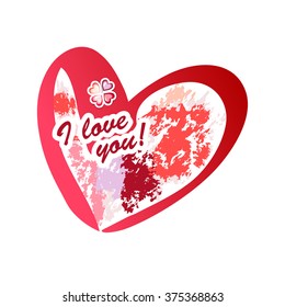 Happy valentines day card.vector.flyer background with hearts.