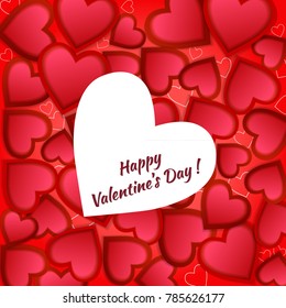 Happy valentines day card.vector.flyer background with hearts.