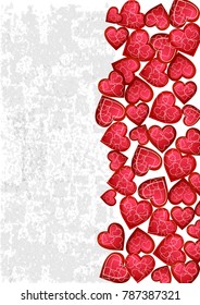 Happy valentines day card.vector.flyer background with hearts.