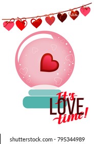 Happy valentines day card.vector.flyer background with hearts.