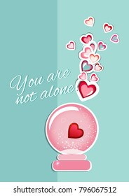 Happy valentines day card.vector.flyer background with hearts.