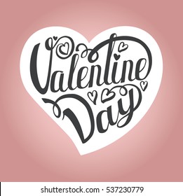Feliz día de San Valentín.Vector.Fondo rosado.Vector adoran los símbolos del corazón,letras.Texto de escritura a mano.Ilustración navideña valentina vectores de día, texto, mensaje, diseño gráfico de letras