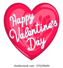 Happy Valentines Day Cartoon Vector Heart Stock Vector (Royalty Free ...