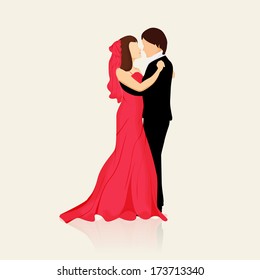 Vector Illustration Muslim Couples Marriage Man Stock Vector (Royalty ...