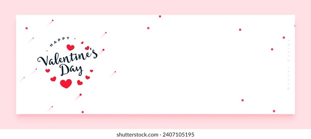 happy valentines day celebration banner for social media post vector