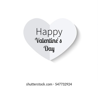 Happy Valentines Day celebration card with. Romantic greeting banner. Creative holiday decoration.