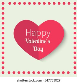 Happy Valentines Day celebration card with. Romantic greeting banner. Creative holiday decoration.