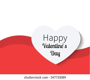 Happy Valentines Day celebration card with. Romantic greeting banner. Creative holiday decoration.