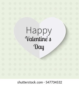 Happy Valentines Day celebration card heart. Romantic greeting banner. Creative holiday decoration.