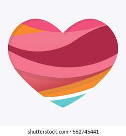 Happy Valentines Day celebration card heart. Romantic greeting banner. Creative holiday decoration.