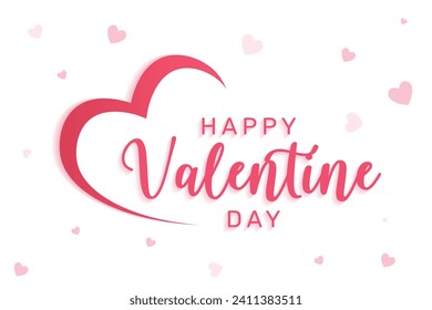 Happy valentines day celebration design with heart shape background