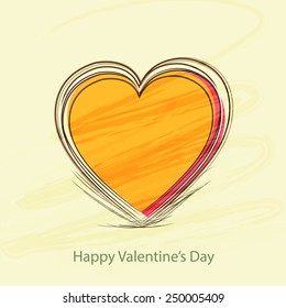 Happy Valentine's Day celebration greeting card design with romantic love heart.