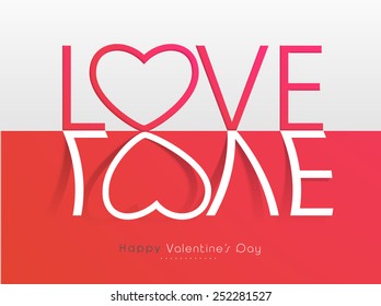 Happy Valentines Day celebration greeting card with stylish text Love.