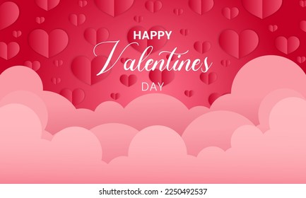 Happy Valentines Day celebration holidays background.design for greeting cards and poster template vector illustration