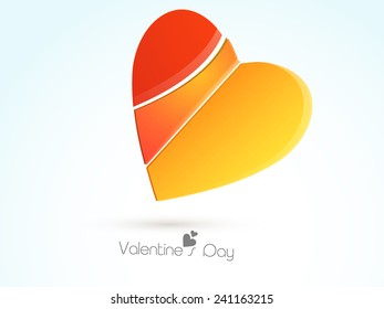 Happy Valentine's Day celebration love greeting card with creative heart.