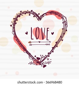 Happy Valentine's Day celebration with text Love on creative heart.