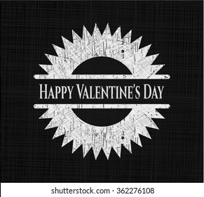 Happy Valentine's Day chalk emblem