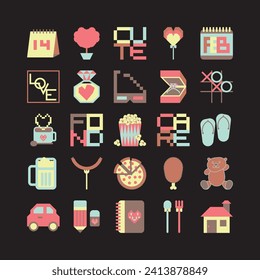 Happy Valentine's Day Collection Vector Design.