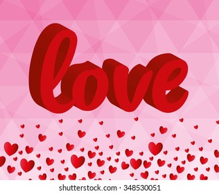 Happy valentines day colorful card design, vector illustration