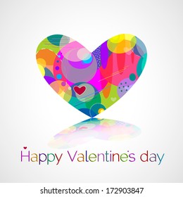 Happy Valentine's Day, colorful Heart shape. vector