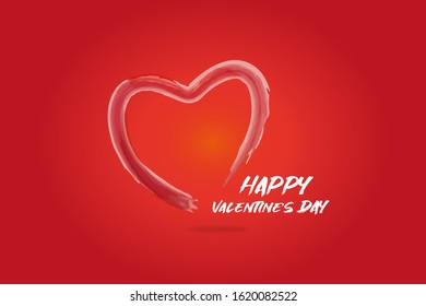 Happy valentines day concept background with heart pattern and typography of happy valentines day text. Vector illustration
