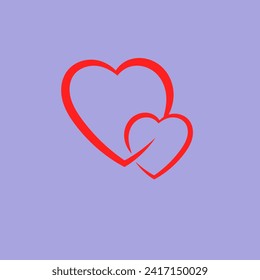 Happy Valentines Day, valentine's day concept for greeting card, celebration, ads, branding, cover, label, sales. Valentine's Day Minimal Heart Design Card.