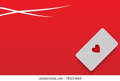 Happy Valentines Day Concept Romantic Design Elements. Template Design For Banner, Postcard. Vector Illustration.