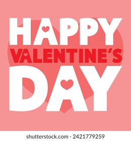 Happy Valentine's Day concept social media post design